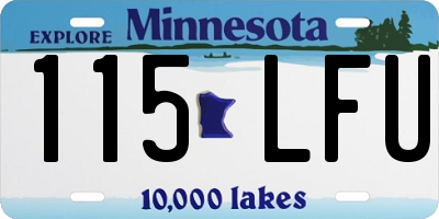 MN license plate 115LFU