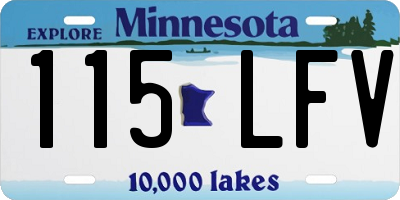 MN license plate 115LFV
