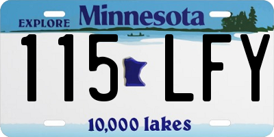 MN license plate 115LFY