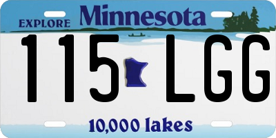 MN license plate 115LGG