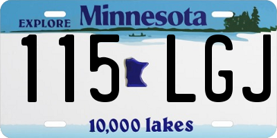 MN license plate 115LGJ