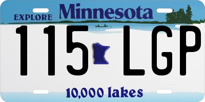 MN license plate 115LGP