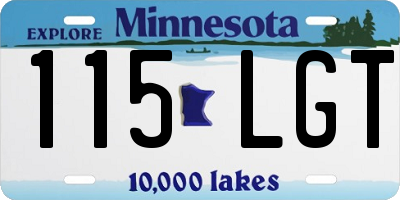 MN license plate 115LGT