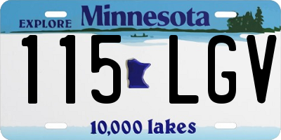 MN license plate 115LGV
