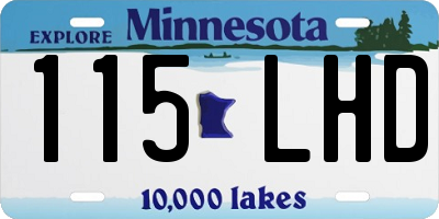 MN license plate 115LHD