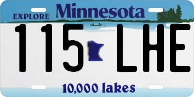MN license plate 115LHE