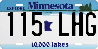 MN license plate 115LHG
