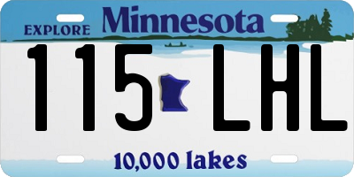 MN license plate 115LHL