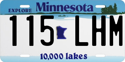 MN license plate 115LHM