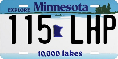 MN license plate 115LHP