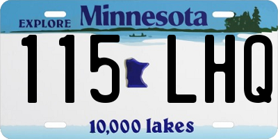 MN license plate 115LHQ