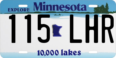 MN license plate 115LHR