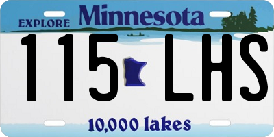 MN license plate 115LHS