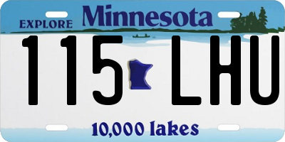 MN license plate 115LHU