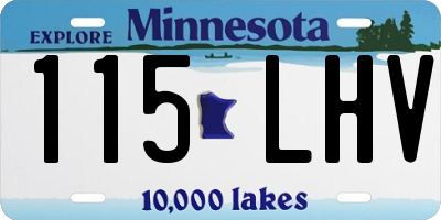 MN license plate 115LHV