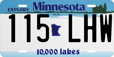 MN license plate 115LHW