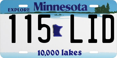 MN license plate 115LID