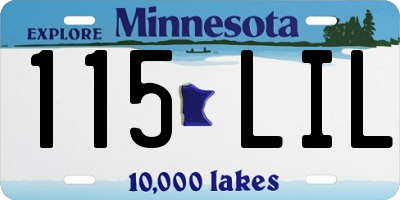MN license plate 115LIL