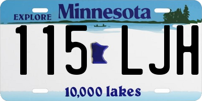 MN license plate 115LJH