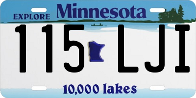 MN license plate 115LJI