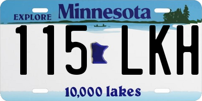 MN license plate 115LKH