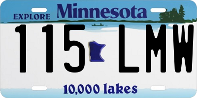 MN license plate 115LMW