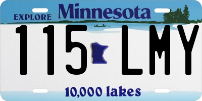 MN license plate 115LMY