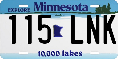 MN license plate 115LNK
