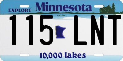 MN license plate 115LNT