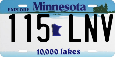 MN license plate 115LNV