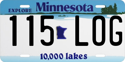 MN license plate 115LOG