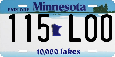 MN license plate 115LOO