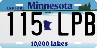 MN license plate 115LPB