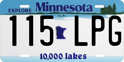 MN license plate 115LPG