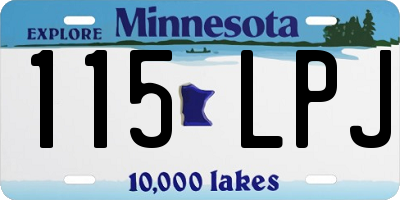 MN license plate 115LPJ