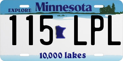 MN license plate 115LPL