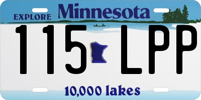 MN license plate 115LPP