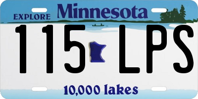 MN license plate 115LPS