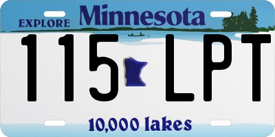 MN license plate 115LPT