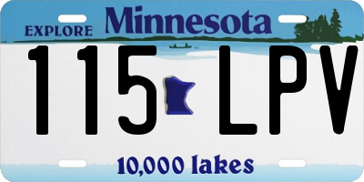 MN license plate 115LPV