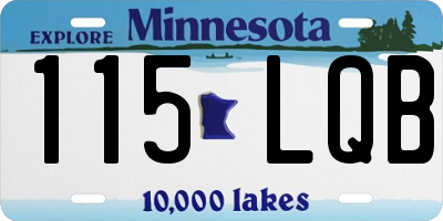 MN license plate 115LQB