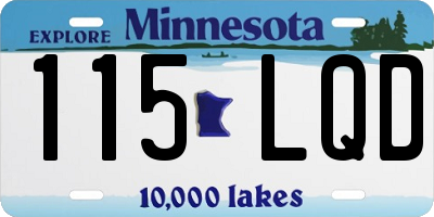 MN license plate 115LQD