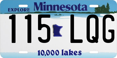 MN license plate 115LQG