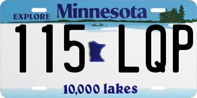 MN license plate 115LQP