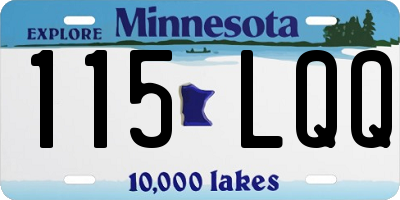 MN license plate 115LQQ
