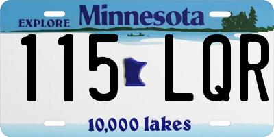 MN license plate 115LQR