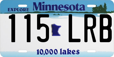 MN license plate 115LRB