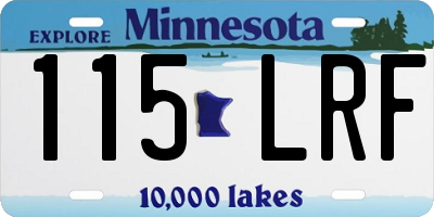 MN license plate 115LRF