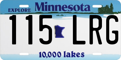 MN license plate 115LRG
