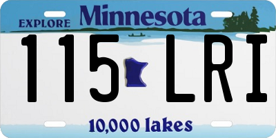 MN license plate 115LRI